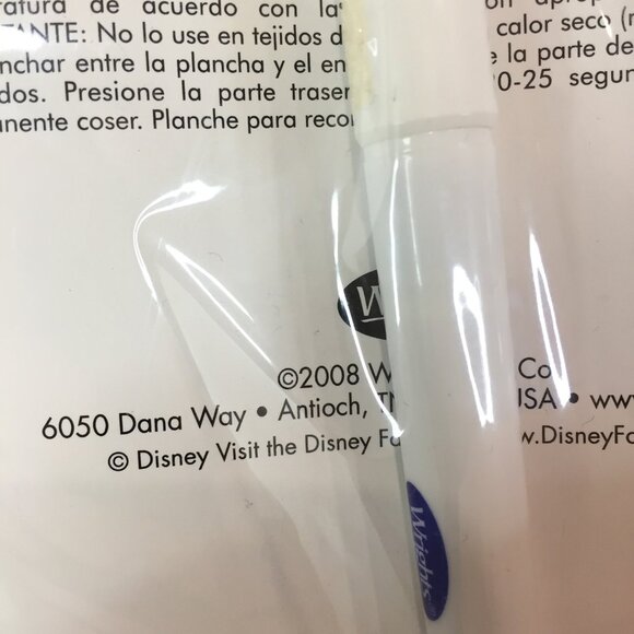 DISNEY Tinker Bell 2 Iron On Patch Sew 3" Name Tag Labels Fabric Marker NOS - Picture 6 of 6